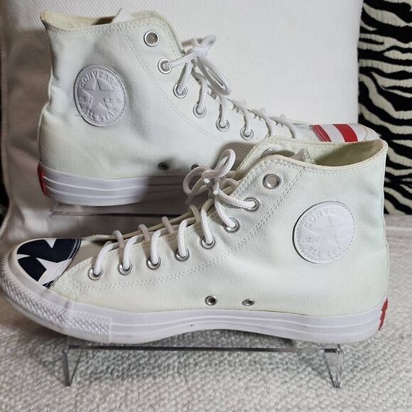 Converse Chuck Taylor All Star USA Flag Toe Stars Stripes Sneakers - Picture 1 of 9